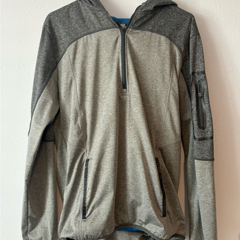 Mondetta Men's Gray Zip Up Sweater